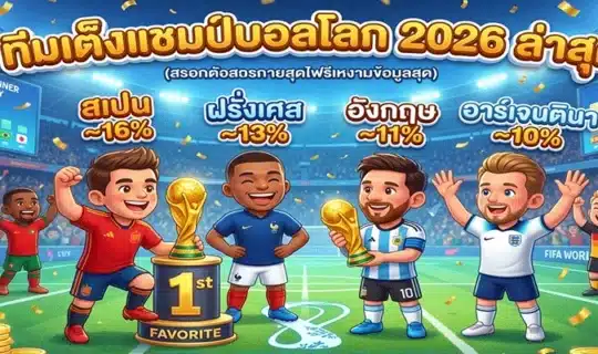 ทีมเต็งแชมป์บอลโลก 2026 ล่าสุด