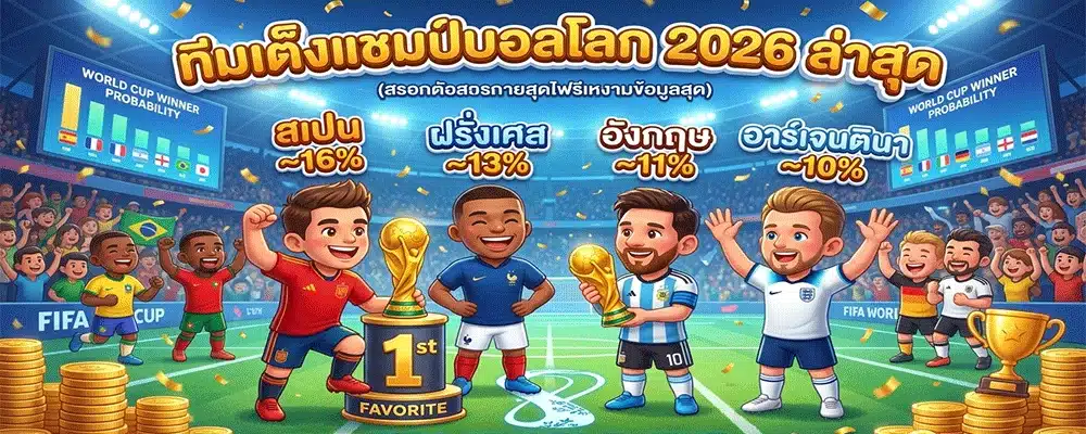 ทีมเต็งแชมป์บอลโลก 2026 ล่าสุด