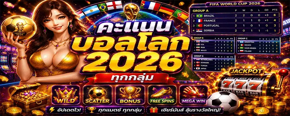 คะแนนบอลโลก 2026 ทุกกลุ่ม คะแนนบอลโลก 2026 ทุกกลุ่ม